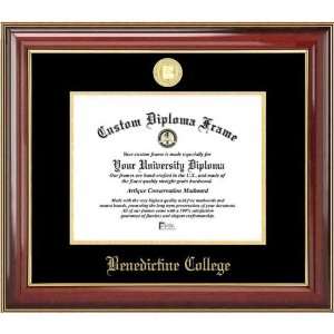  Benedictine College Ravens   Gold Medallion   Mahogany 