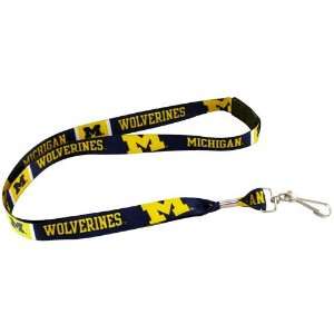   Michigan Wolverines Navy Blue Maize Event Lanyard: Sports & Outdoors