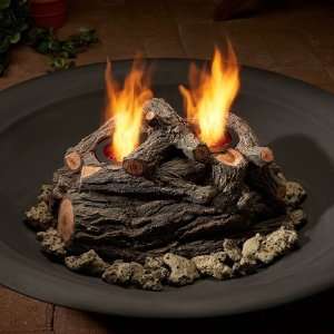  2 Can Outdoor Log Set in Oak: Home & Kitchen