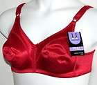 New NWT Bali Bra Comfort U Back Superior Double Support Wirefree Red 
