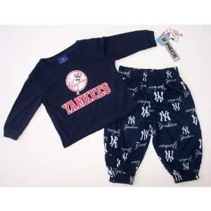   Yankees Toddler Pajamas Two Piece Pants And Shirt Set Size 2 T: Baby