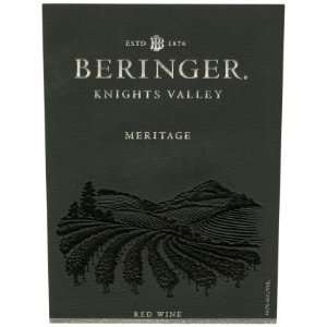  2009 Beringer Knights Valley Meritage Red 750ml Grocery 