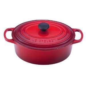  Le Creuset Signature Cast Iron 9.5 Qt Oval French Oven Red 