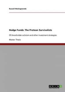   Hedge Funds by Russell Mutingwende, GRIN Verlag 