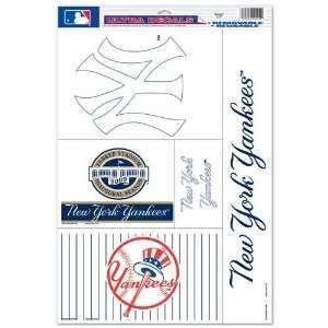  New York Yankees Decal Sheet Car Window Stickers Cling 