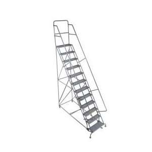   Grip 24W 14 Step Steel Rolling Ladder 20D Top Step: Home Improvement