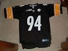 LAWRENCE TIMMONS #94 STEELERS BLACK HOME REPLICA FOOTBALL JERSEY LARGE 