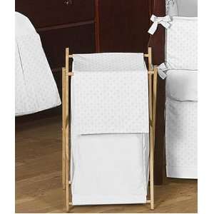  Baby/Kids Clothes Laundry Hamper for Solid White Minky Dot 