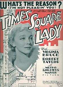 VIRGINIA BRUCE, ROBERT TAYLOR   Times Square Lady  1935  