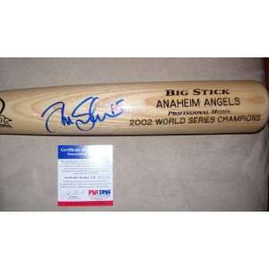 Tim Salmon Signed 2002 Angels World Series Bat PSA COA