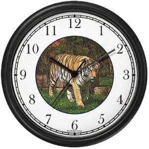  Bengal Tiger Wall Clock by WatchBuddy Timepieces (White 