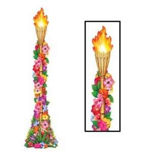  Floral Tiki Torch Large Wall Cling Toys & Games