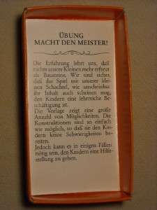 DER BAUMEISTER GAME, WOOD BLOCKS 1983 MADE IN GERMANY  