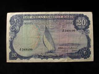 East Africa Collection of 5x 1960s Banknotes  