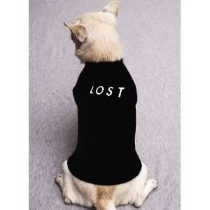 LOST TEXT LOGO fan television series season complete limited DOG SHIRT 