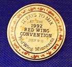 1992 red wing collectors society convention button expedited shipping 