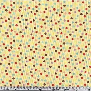  45 Wide Monkey N Round Dots Banana Fabric By The Yard 