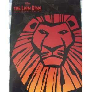  The Lion King Broadway Musical 2001 Disney program Sports 