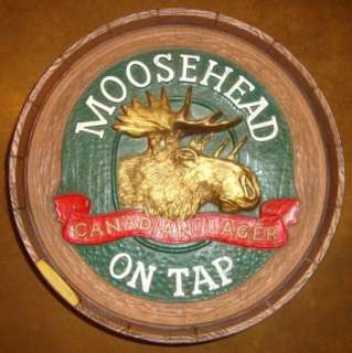   Moosehead Canadian Lager On Tap Beer Sign Keg Barrel Moose Head  