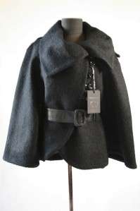   Fall/Winter AUTH Mackage Blk THEA Wool Belted Jacket/Coat S  