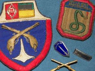 PATCH GROUPING WW2 US ARMY BEF BRAZILIAN EXPEDITIONARY FORCE ++ VERNON 