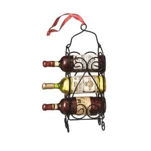  Wine Lovers Wine Bottle Trio In Rack Christmas Ornament 