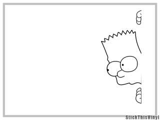 The Simpsons Bart Simpson (outline) Decal Sticker (2x)  