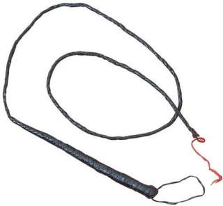 ft. Bull Whip Genuine Horse Black Cowboy Leather Rodeo Aid Play 