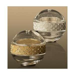   Crystals on Gold Band Salt & Pepper Shakers Set of 2: Kitchen & Dining