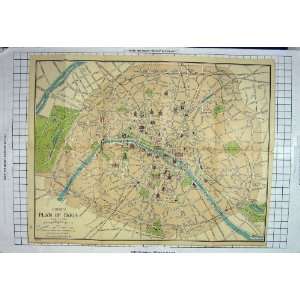   Antique Map CookS Plan Paris Hotel Ville Luxembourg