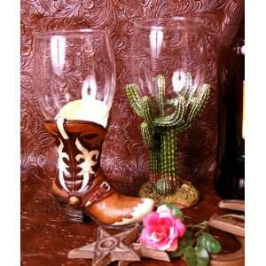 Old West Cowboy Wine Glasses SET/2