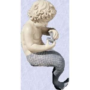  Max the merman mermaid statue home garden sculpture New 