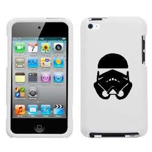 APPLE IPOD TOUCH ITOUCH 4 4TH BLACK STORMTROOPER ON A WHITE HARD CASE 