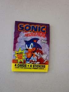 SONIC THE HEDGEHOG Trading Card Pack UNOPENED Topps 1993 Sega ORIGINAL 