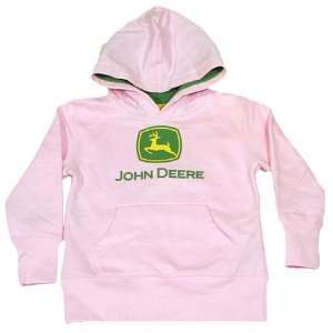  John Deere Little Girls Pink Hooded Sweatshirt: Home 