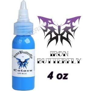  Iron Butterfly Tattoo Ink 4 OZ LIGHT BLUE New Lite NR: Health 