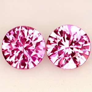 ROUND 4.1 MM.0.64 CTS 2 PCS. NATURAL PINK SAPPHIRE  