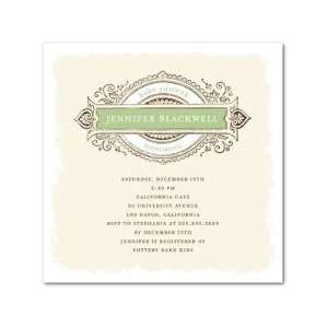   Baby Shower Invitations   Antique Charm Juniper By Fine Moments Baby