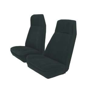   Charcoal Leather Front High Back Bucket and Rear Bench Seat Upholstery