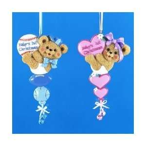 Club Pack of 12 Babys First Christmas Teddy Bear Ornament 