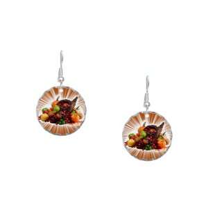    Earring Circle Charm Thanksgiving Cornucopia Artsmith Inc Jewelry