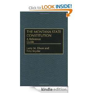 The Montana State Constitution A Reference Guide (Reference Guides to 