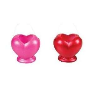   Valentines Heart Metallic Candy Cup 3 inch (1 Dozen): Everything Else