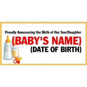    3x6 Vinyl Banner   New Baby Name Birth Day: Everything Else