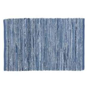   Rugs: Kids Blue Recycled Denim Rug, 8x10lb. Floor Cut Rug: Home