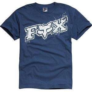  Fox Racing Quake T Shirt   Medium/Sulphur Blue Automotive
