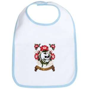  Baby Bib Sky Blue Love Grows Flowers And Skull: Everything 