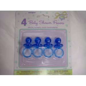  Crystal Pacifiers Baby Shower Favors Blue Set of 4 Health 
