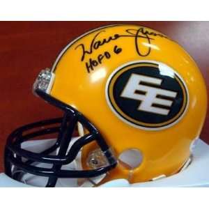 Warren Moon Signed Mini Helmet   Edmonton Eskimos HOF 06 PSA DNA 