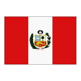 Peru NO SEAL Flag Nylon 12 in. x 18 in.